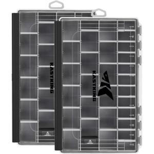 imageKastKing HyperSeal Waterproof Tackle Box 3600 and 3700 Tackle Trays Fishing Tackle Box Organizer with Removable Dividers Lure Box and Terminal Tackle StorageBlack37002 pack