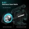 imageKastKing Verus Spinning Fishing Reel Ultra Lightweight 68oz Spinning Reel Aerodynamic Reel Rotor 621 Gear Ratio Up to 22lbs Max Drag EVA3A Cork Handle KnobsBlack