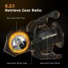 imageKastKing Verus Spinning Fishing Reel Ultra Lightweight 68oz Spinning Reel Aerodynamic Reel Rotor 621 Gear Ratio Up to 22lbs Max Drag EVA3A Cork Handle KnobsSilver