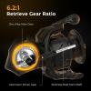 imageKastKing Verus Spinning Fishing Reel Ultra Lightweight 68oz Spinning Reel Aerodynamic Reel Rotor 621 Gear Ratio Up to 22lbs Max Drag EVA3A Cork Handle KnobsSilver