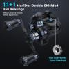 imageKastKing iReel 2 Phantom Black Fishing Reel IFC Digital Brake Six Preset Casting Modes Unlimited Customizable Adjustments Bluetooth Pairing 100 Magnesium Frame Larger Axis Eye Line Guide