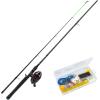 imageKastKing Brutus Spinning ampamp SpinCast Combo Fishing Rod and Reel Combo Custom Tackle Kit PreSpooled Line Brute Tuff Blank Stainless Steel Guide EVA Handles Custom Graphite Reel SeatSpin Cast 66 M 30 Reel Tackle Kit