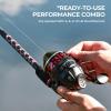 imageKastKing Brutus Spinning ampamp SpinCast Combo Fishing Rod and Reel Combo Custom Tackle Kit PreSpooled Line Brute Tuff Blank Stainless Steel Guide EVA Handles Custom Graphite Reel SeatSpin Cast 56 M  30 Reel  Tackle Kit