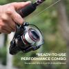 imageKastKing Brutus Spinning ampamp SpinCast Combo Fishing Rod and Reel Combo Custom Tackle Kit PreSpooled Line Brute Tuff Blank Stainless Steel Guide EVA Handles Custom Graphite Reel SeatSpin 70 Mh 4000 Reel Tackle Kit