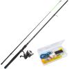 imageKastKing Brutus Spinning ampamp SpinCast Combo Fishing Rod and Reel Combo Custom Tackle Kit PreSpooled Line Brute Tuff Blank Stainless Steel Guide EVA Handles Custom Graphite Reel SeatSpin 66 Mh 3000 Reel Tackle Kit