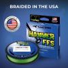 imageKastKing Hammer FFS Neutral Density UHMWPE Braided Fishing Line Unique 9Carrier MicroFilament Round Braid Colorfast Super Smooth Ultra Small Finesse DiametersNeon Green