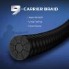 imageKastKing Hammer FFS Neutral Density UHMWPE Braided Fishing Line Unique 9Carrier MicroFilament Round Braid Colorfast Super Smooth Ultra Small Finesse DiametersStealth Black