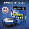 imageKastKing Hammer FFS Neutral Density UHMWPE Braided Fishing Line Unique 9Carrier MicroFilament Round Braid Colorfast Super Smooth Ultra Small Finesse DiametersStealth Black