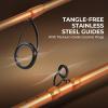 imageKastKing Lethal Blaze Twintip Fishing Rod and Reel Combo Spinning ampamp Baitcaster Combo Flame Pattern Design IM6 Graphite 2Pc Rod with Backup Tip Section StainlessSteel Guides EVA HandleSpin68 Ml2000 Reel 2pcs Extra Tip