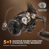imageKastKing Lethal Blaze Twintip Fishing Rod and Reel Combo Spinning ampamp Baitcaster Combo Flame Pattern Design IM6 Graphite 2Pc Rod with Backup Tip Section StainlessSteel Guides EVA HandleSpin74 M3000 Reel 2pcs Extra Tip