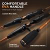 imageKastKing Lethal Blaze Twintip Fishing Rod and Reel Combo Spinning ampamp Baitcaster Combo Flame Pattern Design IM6 Graphite 2Pc Rod with Backup Tip Section StainlessSteel Guides EVA HandleCast74 Hleft Handed 2pcs Extra Tip