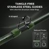 imageKastKing Spartacus II TwinTip Fishing Rod and Reel Combo Spinning ampamp Casting Combo Fishing Poles and Reels Combo KastFlex IM6 Graphite Blanks 2Piece Rods with Extra TipCast76 H Left Handed 2 Pcs Extra Tip