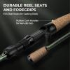imageKastKing Spartacus II TwinTip Fishing Rod and Reel Combo Spinning ampamp Casting Combo Fishing Poles and Reels Combo KastFlex IM6 Graphite Blanks 2Piece Rods with Extra TipCast76 H Left Handed 2 Pcs Extra Tip