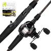 imageKastKing Brent Chapman Baitcasting Reel and Rod Combo Tailored Tackle Kits Prespooled Design IM6 Graphite 2Pc Blanks 5  1 Ball Bearings Aluminum Oxide Ringed Stainless Steel Guides EVA HandlesCast7 M H  Right Handed Bass Casting Kit