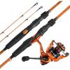 imageKastKing Lethal Blaze Twintip Fishing Rod and Reel Combo Spinning ampamp Baitcaster Combo Flame Pattern Design IM6 Graphite 2Pc Rod with Backup Tip Section StainlessSteel Guides EVA HandleSpin74 Mh3000 Reel 2pcs Extra Tip