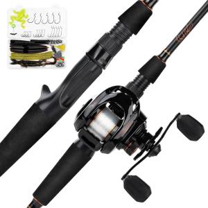 imageKastKing Brent Chapman Baitcasting Reel and Rod Combo Tailored Tackle Kits Prespooled Design IM6 Graphite 2Pc Blanks 5  1 Ball Bearings Aluminum Oxide Ringed Stainless Steel Guides EVA HandlesCast7 M H  Right Handed Bass Casting Kit