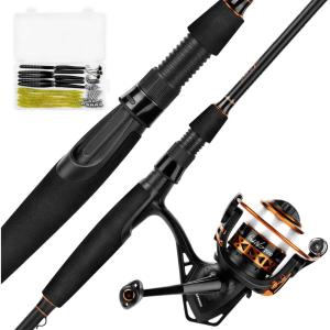 imageKastKing Brent Chapman Baitcasting Reel and Rod Combo Tailored Tackle Kits Prespooled Design IM6 Graphite 2Pc Blanks 5  1 Ball Bearings Aluminum Oxide Ringed Stainless Steel Guides EVA HandlesSpin68 M 2000 Reel Finesse Spin Kit