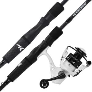 imageKastKing Crixus Fishing Rod and Reel Combo High Performance Spinning ampamp Baitcaster Combo IM6 Graphite 2Pc Blanks Zirconium Oxide Rings SuperPolymer Handle Lightweight Reel with Aluminum SpoolA Spin56 Light2pcs 2000 Reel