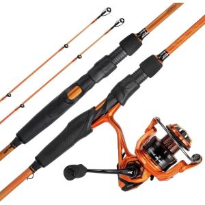 imageKastKing Lethal Blaze Twintip Fishing Rod and Reel Combo Spinning ampamp Baitcaster Combo Flame Pattern Design IM6 Graphite 2Pc Rod with Backup Tip Section StainlessSteel Guides EVA HandleSpin62 Ml2000 Reel 2pcs Extra Tip
