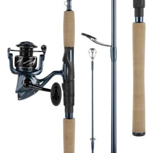 imageKastKing ReKon Saltwater Fishing Rod and Reel Combo Fishing Poles ampamp Reels Combo Graphite Blank Zirconia Rings NyliTech Frame ampamp Rotor EVA Handle Uplock Reel SeatSpin70 Medium Light3000 Reel2pcs