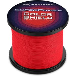 imageKastKing Superpower ColorShield Braided Fishing Line  Colorfast Braided Line 100 Solution Dyed UHMWPE Fiber Smooth ampamp Strong Superline Near Zero Stretch Sensitive High Abrasion Resistance