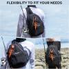 imageKastKing Karryall Sling Tackle BagFishing Sling PackFishing Backpack With Rod HolderMOLLE SystemSoft Bait ampamp Gear StorageA Black