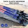 imageKastKing MeshGuard Rod Socks Fishing Rod Sleeve Neoprene Fishing Pole Sleeve Fishing Rod Covers Builtin Hanging Loop ampamp Adjustable Lanyard Fits Casting Spinning ampamp Fly RodsFlag 1 Pcs