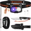 imageKastKing FieldLite Fishing Tool Set Camping Gear Set MultiFunction Outdoor Kit 5Mode LED Headlamp 75quot Fishing Pliers 7quot RazorSharp Knife 7quot Filet Knife 5in1 Tactical BraceletB Camping Tool Kit