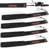 imageKastKing MeshGuard Rod Socks Fishing Rod Sleeve Neoprene Fishing Pole Sleeve Fishing Rod Covers Builtin Hanging Loop ampamp Adjustable Lanyard Fits Casting Spinning ampamp Fly RodsBlack 4 Pcs