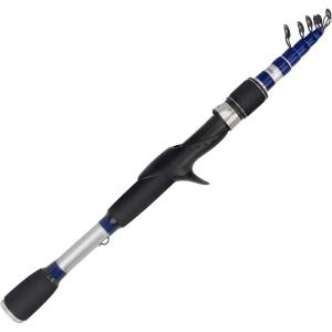 image:imageKastKing Compass Telescopic Fishing Rods and Combo Sensitive Graphite Composite Blank Easy to Travel Packs to Just 17 in Length Stainless Guides and Ceramic Rings Combos w 41BB Spinning ReelB Rod Cast  70  Medium Heavy