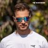 image:imageKastKing Tarkio Polarized Fishing Sunglasses Large Single PC Lenses Rimless Wrap Design UV400 Protection Sports SunglassesG Double Matt Silver Frame  Aqua Ice Mirror
