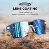 image:imageKastKing Tarkio Polarized Fishing Sunglasses Large Single PC Lenses Rimless Wrap Design UV400 Protection Sports SunglassesG Double Matt Silver Frame  Aqua Ice Mirror