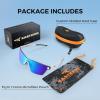 image:imageKastKing Tarkio Polarized Fishing Sunglasses Large Single PC Lenses Rimless Wrap Design UV400 Protection Sports SunglassesG Double Matt Silver Frame  Aqua Ice Mirror