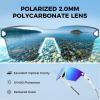 image:imageKastKing Tarkio Polarized Fishing Sunglasses Large Single PC Lenses Rimless Wrap Design UV400 Protection Sports SunglassesG Double Matt Silver Frame  Aqua Ice Mirror