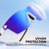 image:imageKastKing Tarkio Polarized Fishing Sunglasses Large Single PC Lenses Rimless Wrap Design UV400 Protection Sports SunglassesG Double Matt Silver Frame  Aqua Ice Mirror