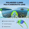 image:imageKastKing Tarkio Polarized Fishing Sunglasses Large Single PC Lenses Rimless Wrap Design UV400 Protection Sports SunglassesI Double Matt Solid Green Frame  Chartreuse