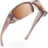image:imageKastKing Gauley Polarized Sunglasses With PuriVex Protective Lens CoatingUV 400 and Wrap Design Sport Fishing SunglassesI Gray Frame  Brown
