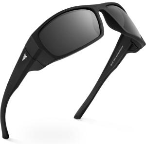 image:imageKastKing Gauley Polarized Sunglasses With PuriVex Protective Lens CoatingUV 400 and Wrap Design Sport Fishing SunglassesA Matte Black Frame  Smoke
