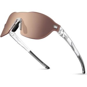 image:imageKastKing Nizini Polarized Sports Fishing Sunglasses With PuriVex Protective Lens Coating Rimless Wrap Design Men WomenG Gloss Crystal Frame  Silver Mirror