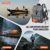 image:imageKastKing All Weather Fishing Tackle Backpack with Removable Rod HoldersWaterproof ArmorShield Fabric Fishing Bag Storage Fishing GearA GreyWith 4 Waterproof Tackle Boxes
