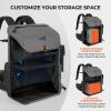 image:imageKastKing All Weather Fishing Tackle Backpack with Removable Rod HoldersWaterproof ArmorShield Fabric Fishing Bag Storage Fishing GearB GreyWithout Waterproof Tackle Box