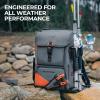 image:imageKastKing All Weather Fishing Tackle Backpack with Removable Rod HoldersWaterproof ArmorShield Fabric Fishing Bag Storage Fishing GearB GreyWithout Waterproof Tackle Box