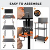 image:imageKastKing V10 Gear Trolley Indoor Fishing Rod Holder for 10 Combos 3Tier Fishing Accessory Shelves With Peg Wall Patented Builtin Line Spooler Mobile Tackle Storage Cart With Locking WheelsBPro Model 12 Rods