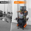 image:imageKastKing V10 Gear Trolley Indoor Fishing Rod Holder for 10 Combos 3Tier Fishing Accessory Shelves With Peg Wall Patented Builtin Line Spooler Mobile Tackle Storage Cart With Locking WheelsAStandard Model 10 Rods