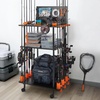 image:imageKastKing V10 Gear Trolley Indoor Fishing Rod Holder for 10 Combos 3Tier Fishing Accessory Shelves With Peg Wall Patented Builtin Line Spooler Mobile Tackle Storage Cart With Locking WheelsBPro Model 12 Rods