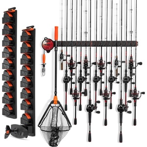 image:imageKastKing GravityLock V8 Multifunction Fishing Rod Holder Wall Mounted Fishing Rod Rack Holds 8 Fishing Rods or Combos One Adjustable Clip Patented Builtin Line Spooler amp Cutter HeavyDuty GripDV8  V9 Store 17 Combos  2 Packs