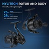 image:imageKastKing Verus Spinning Reel UltraLightweight 5oz Fishing Reel 521621 Gear Ratio Aerodynamic Reel Rotor 101 Stainless Steel Bearings Lightweight Nylitech BodyampRotor Carbon Fiber DragBlack