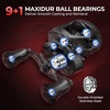 image:imageKastKing Royale Legend Max 300 Baitcasting Fishing Reels 611 Gear Ratio  Max Drag 35 lb 91 BB 111 oz HighCapacity CNC Aluminum UShaped Spool Adjustable Centrifugal Braking SystemLeft 611