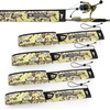 image:imageKastKing MeshGuard Camo Fishing Rod Sleeves Fits Casting Spinning Rods  Floating Design Thick Neoprene Protection Hookresistant amp UV Defense Adjustable Lanyard amp Builtin Hanging LoopKhaki Camo 4 Pcs
