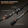 image:imageKastKing Zephyr Finesse Spinning amp Casting Fishing Rods  2Piece Rods with Extra Tip IM6 Graphite Blanks Stainless Steel Guides with Zirconium Rings EVA Handle Hook KeeperBait Finesse  69 L Fast 3pcs Extra Tip